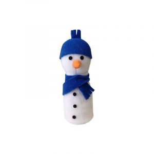 This snowman isn't too cold for your kitty.