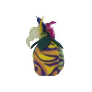 The colorful feathers on top are sure to please your furry friend!