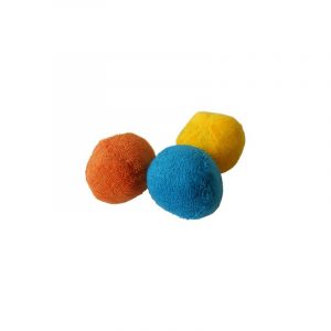 Three soft, terry balls, purrfect for kitties of any age!