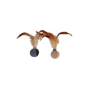 Two fun balls for your feline friend!