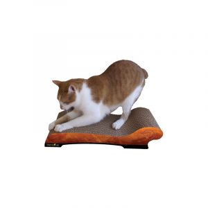 Imperial Cat Chaise Scratch and Shape, Retro Yellow Floral