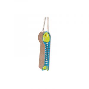 Imperial Cat Fish on a Line Hanging Scratch and Shape, Blue/Lime