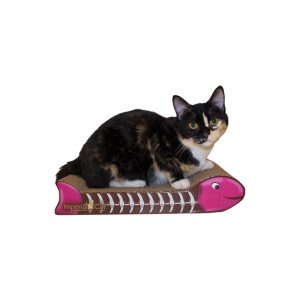 Imperial Cat Fish Bone Scratch and Shape, Pink and Brown