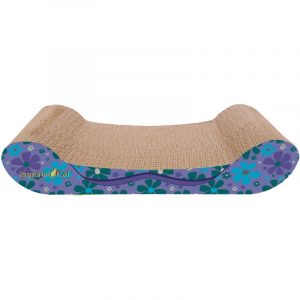 Imperial Cat Lounge Scratch 'n Shape, Retro Purple Floral