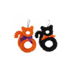 Tinsel Cat Door Hanger, 2 Pack