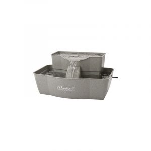 Features 2 places for pets to drink from!